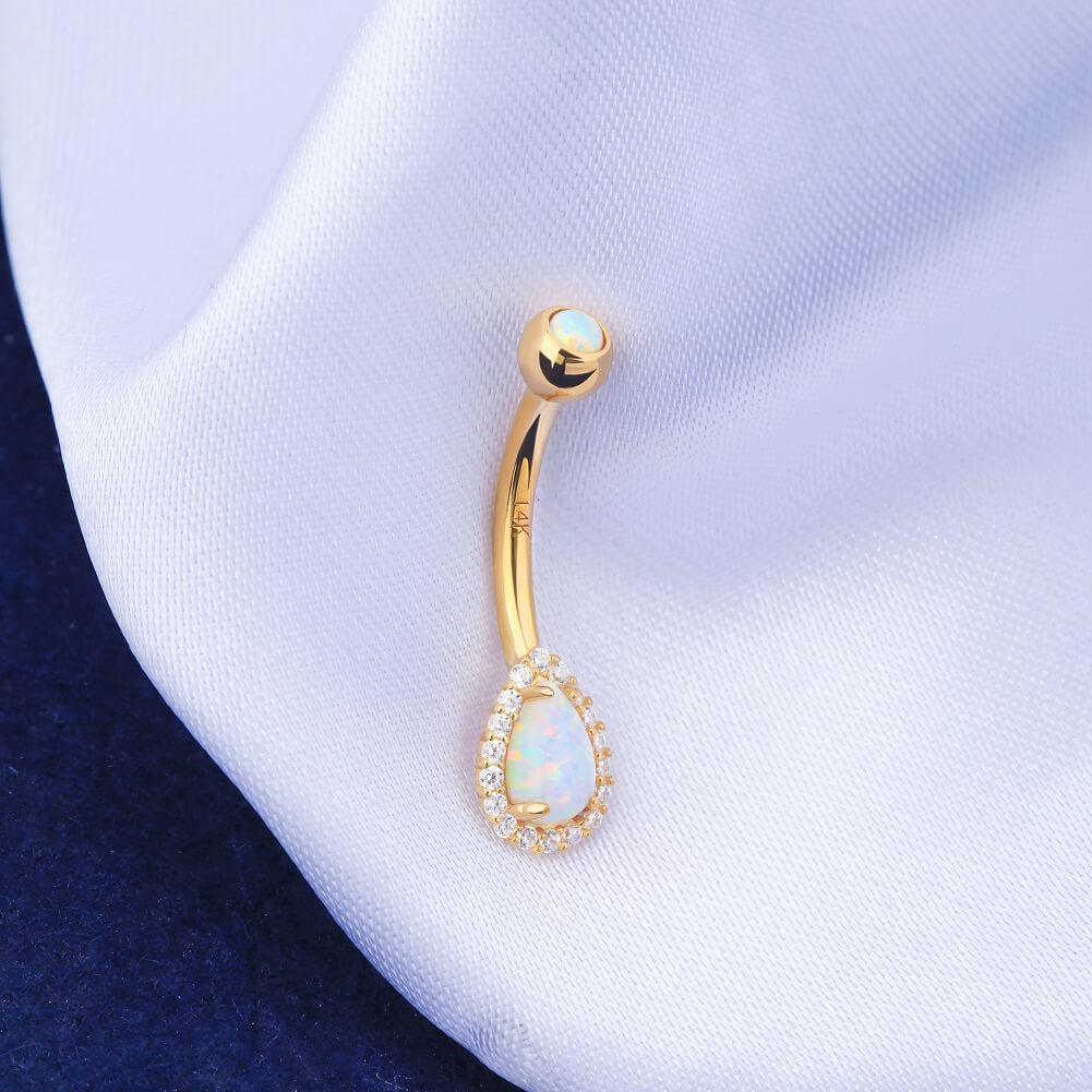 14k gold belly ring - OUFER BODY JEWELRY