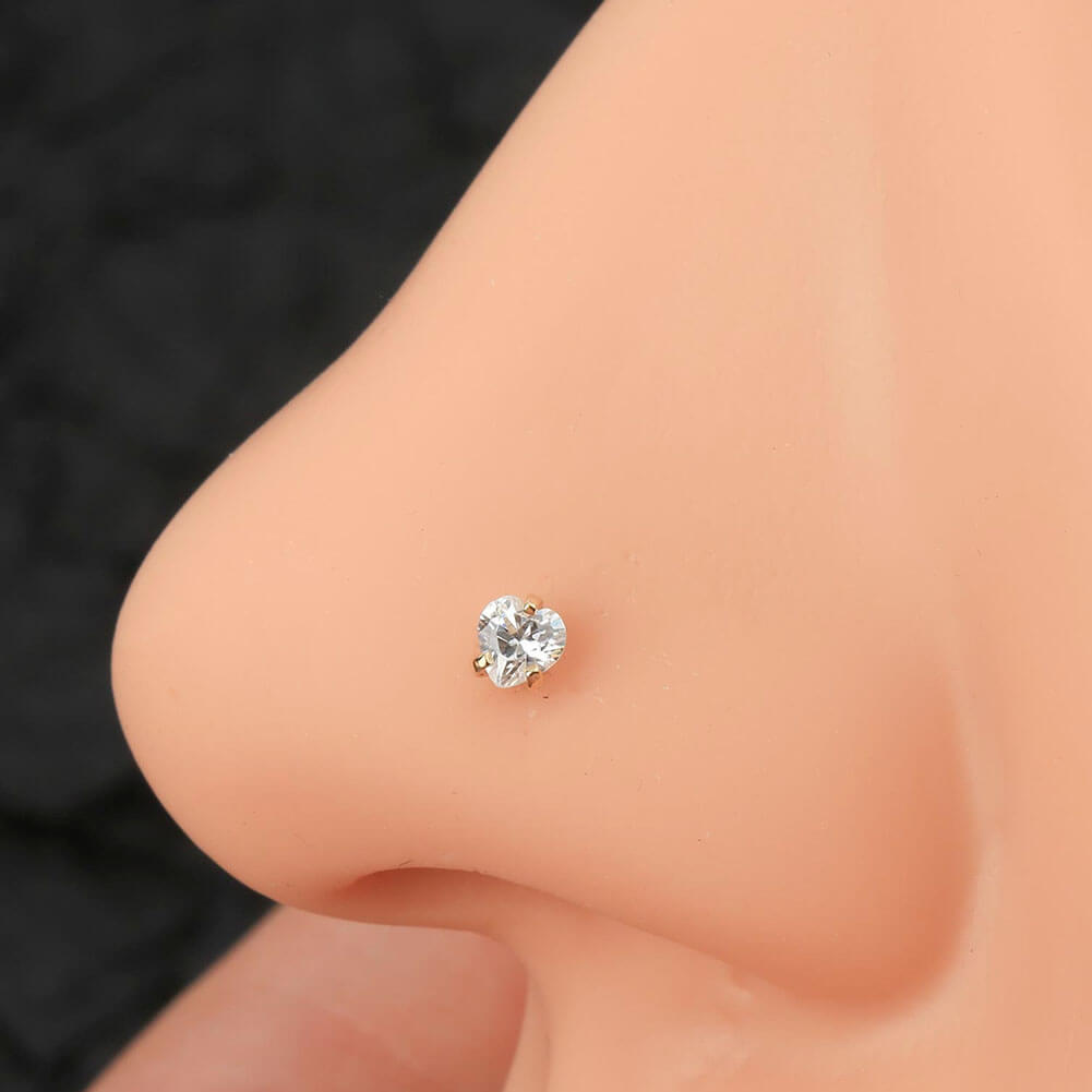 heart nose pin