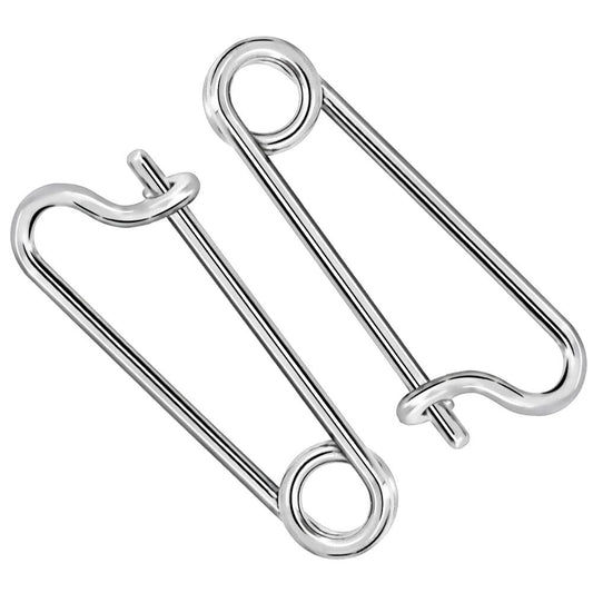 2PCS 14G 23mm 316L Surgical Stainless Steel Pin Nipple Rings - OUFER BODY JEWELRY 