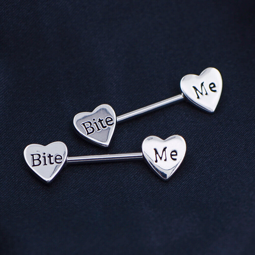 bite me steel nipple ring