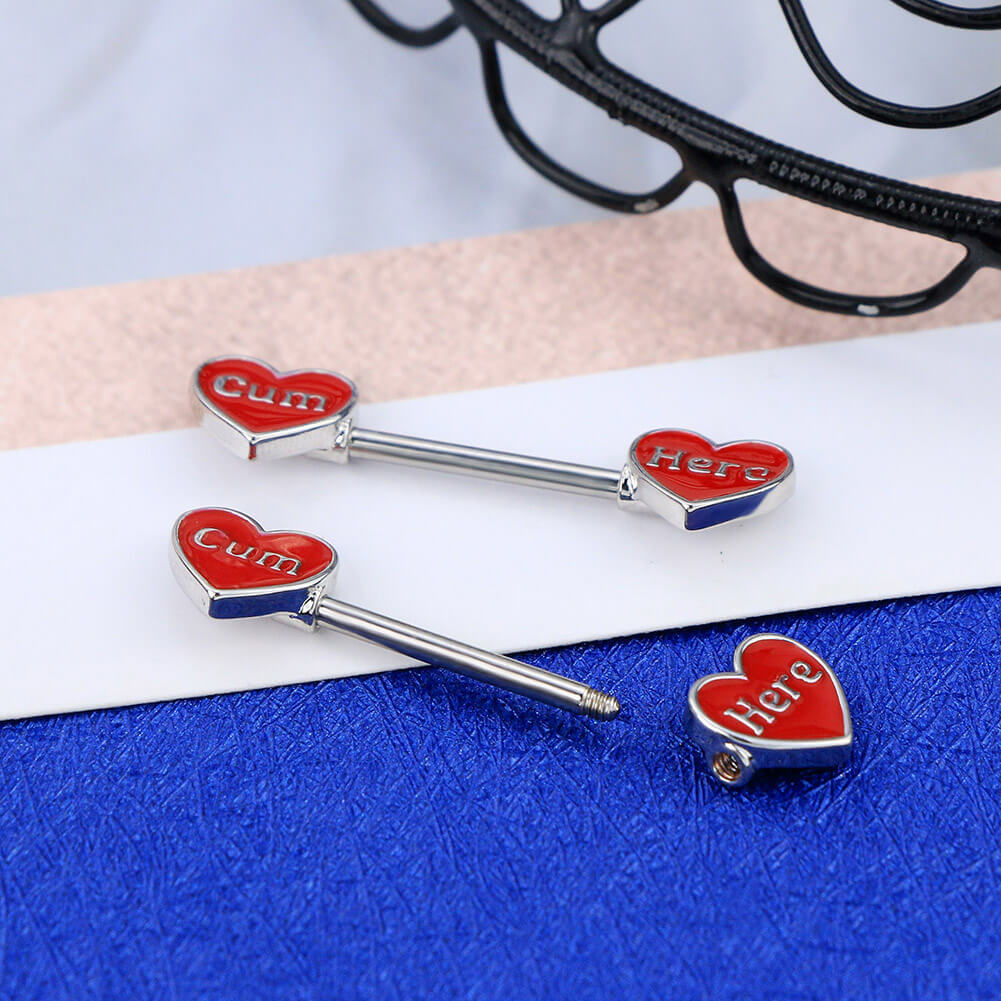 heart nipple jewelry