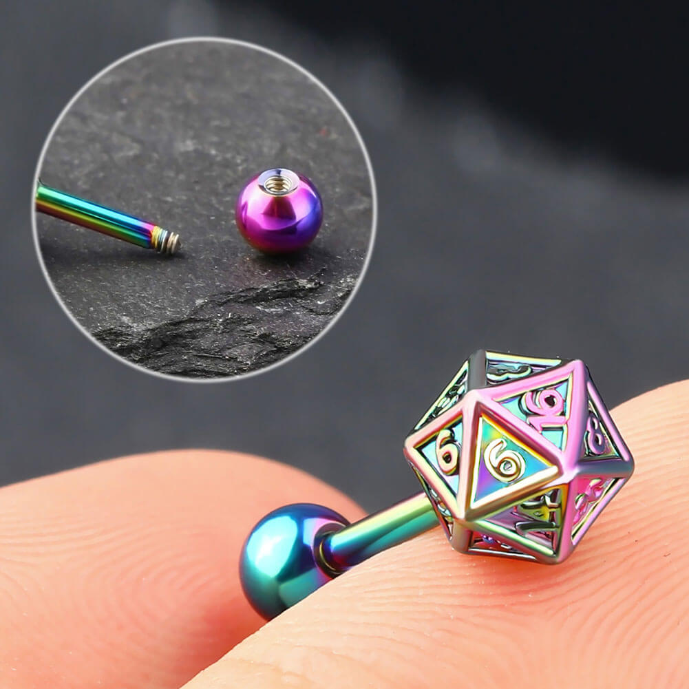 rainbow cartilage studs