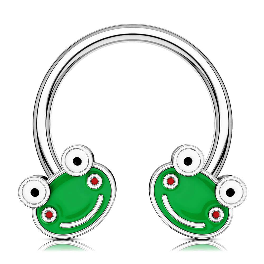 silver frog septum ring