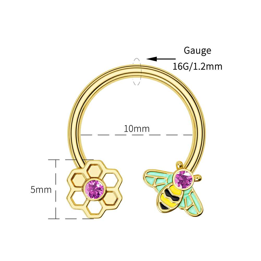 16g septum jewelry horseshoe