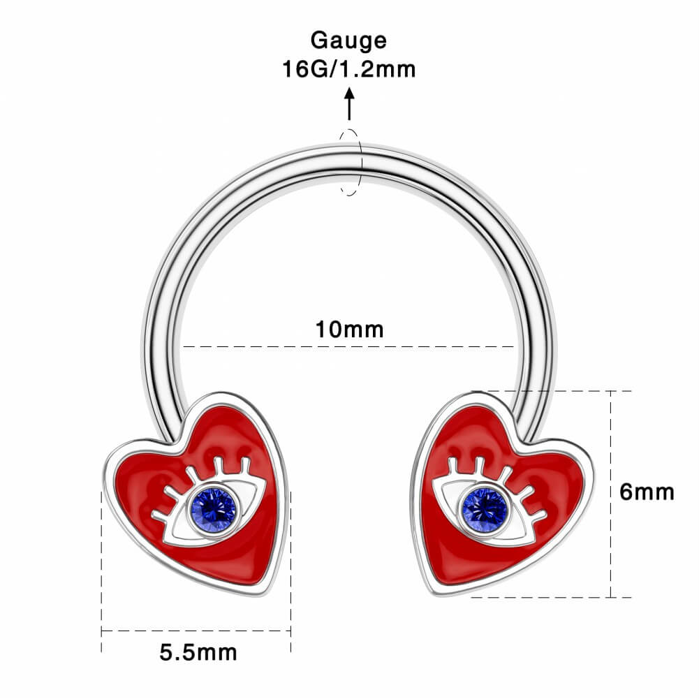 16g heart septum ring 