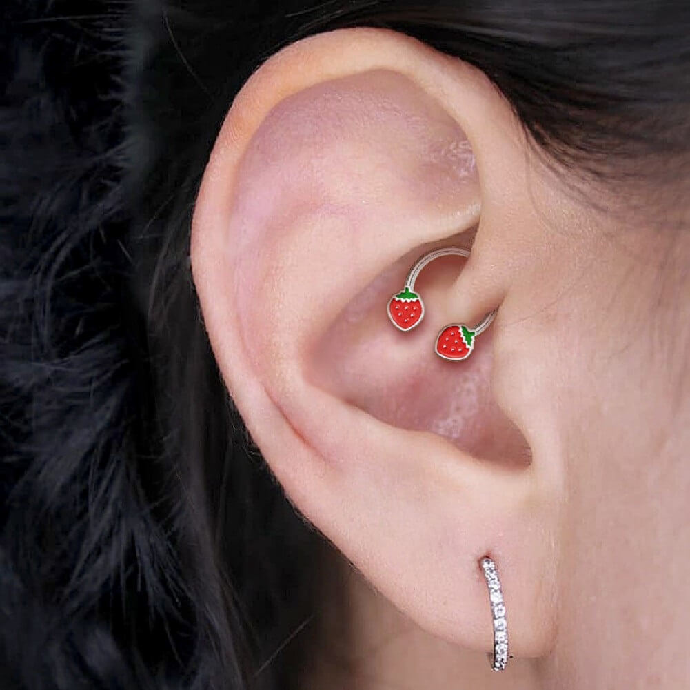 cute horseshoe daith rings