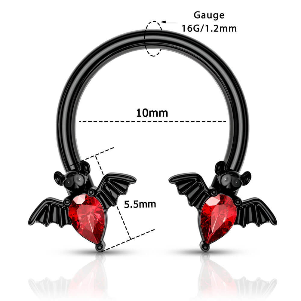 16g bat septum jewelry