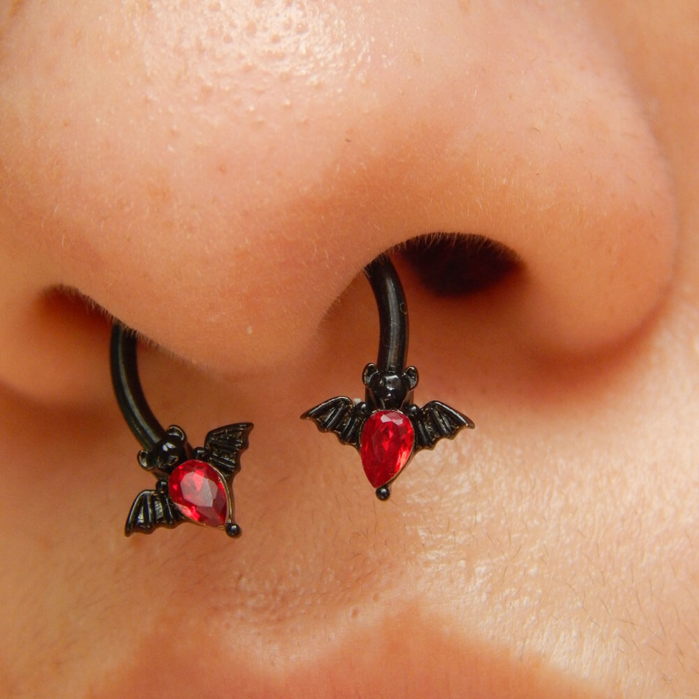 black bat septum jewelry