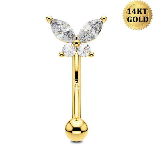 butterfly rook piercing jewelry gold