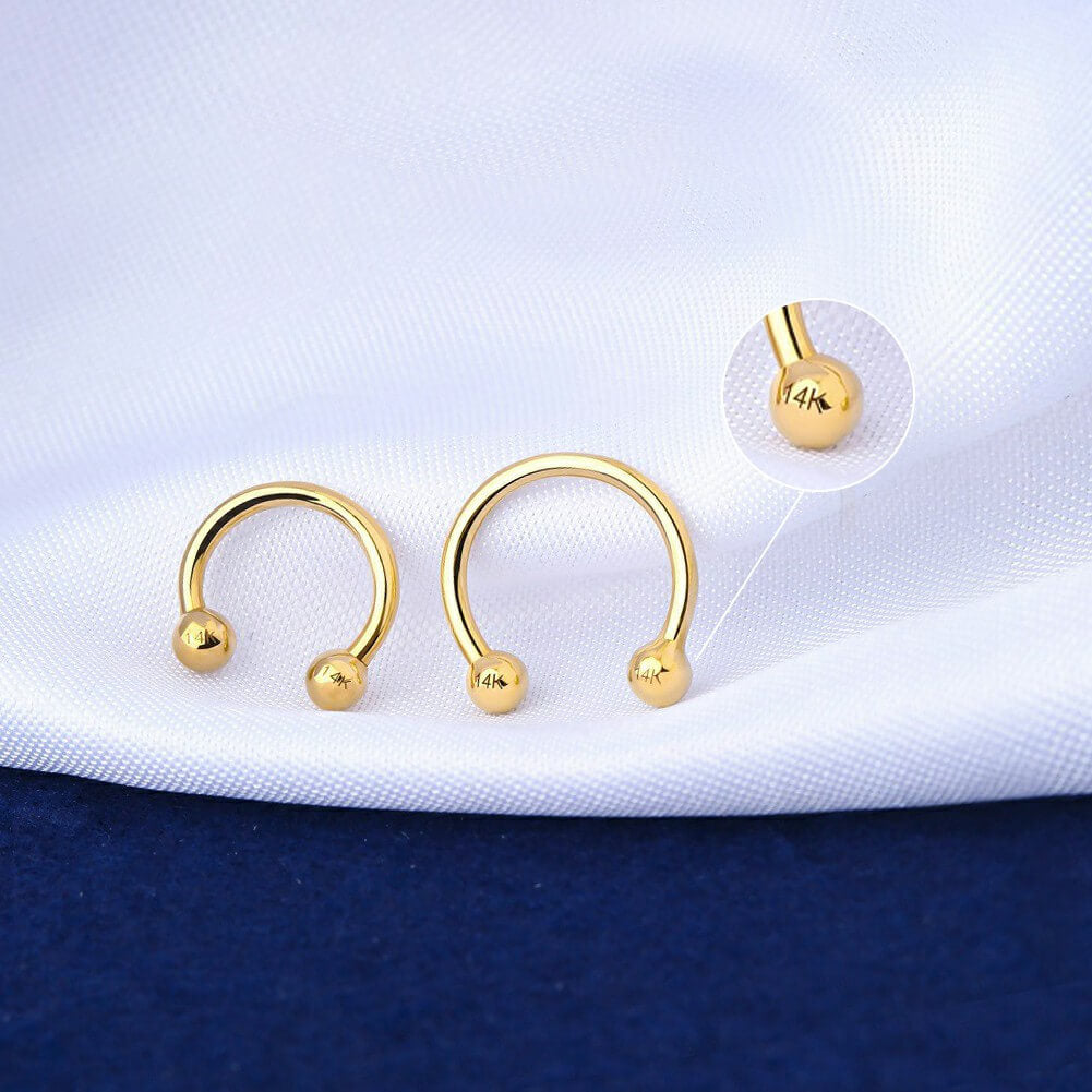 gold septum horseshoe