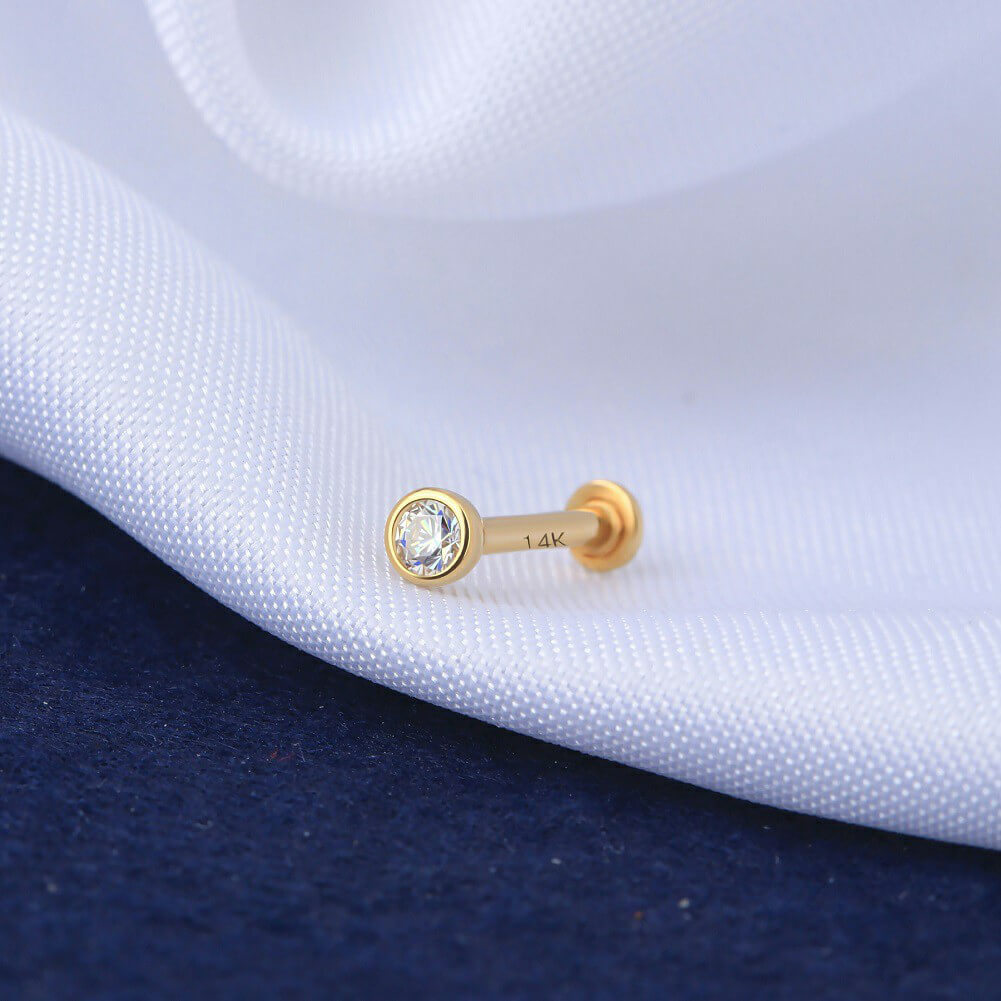 14K gold labret jewelry