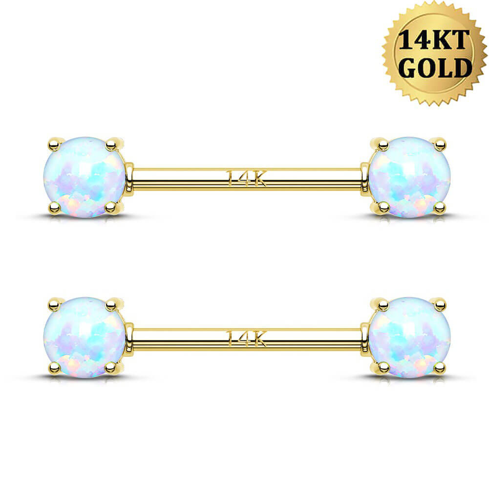 oufer opal nipple jewellery