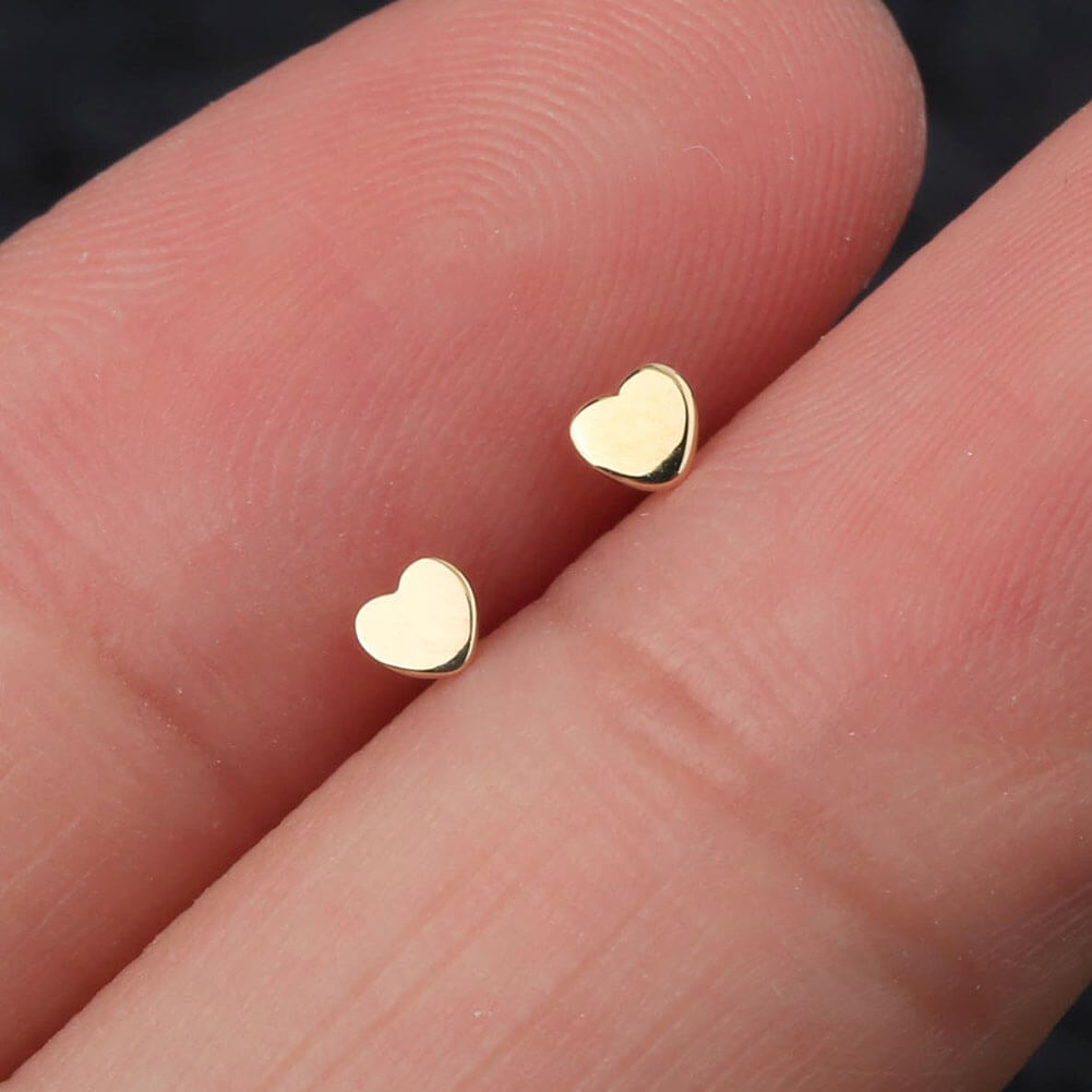 heart nose studs