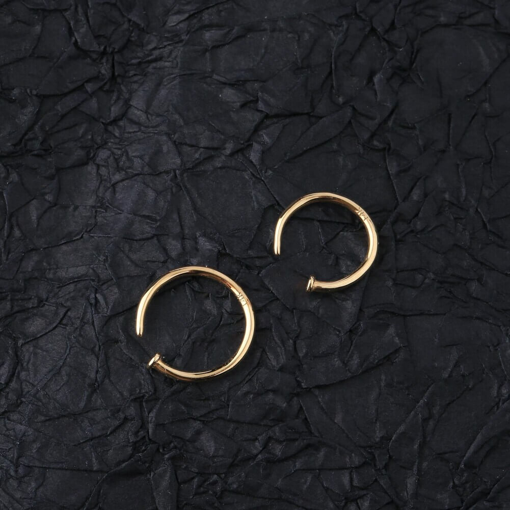 half hoop nose rings