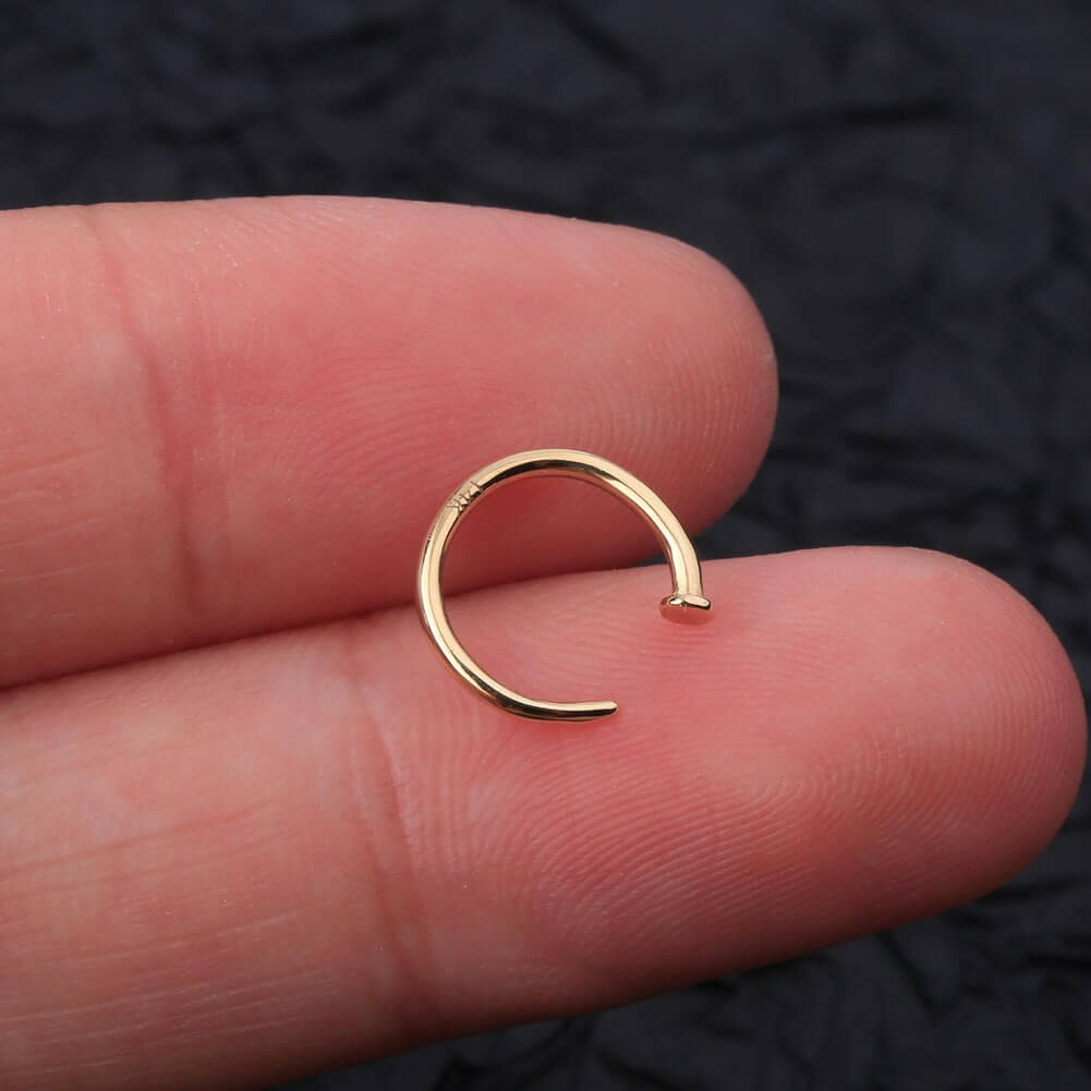 half hoop nose rings