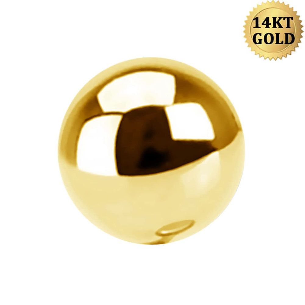 Boule de remplacement en or massif 14K Or massif 14G Boule de ventre