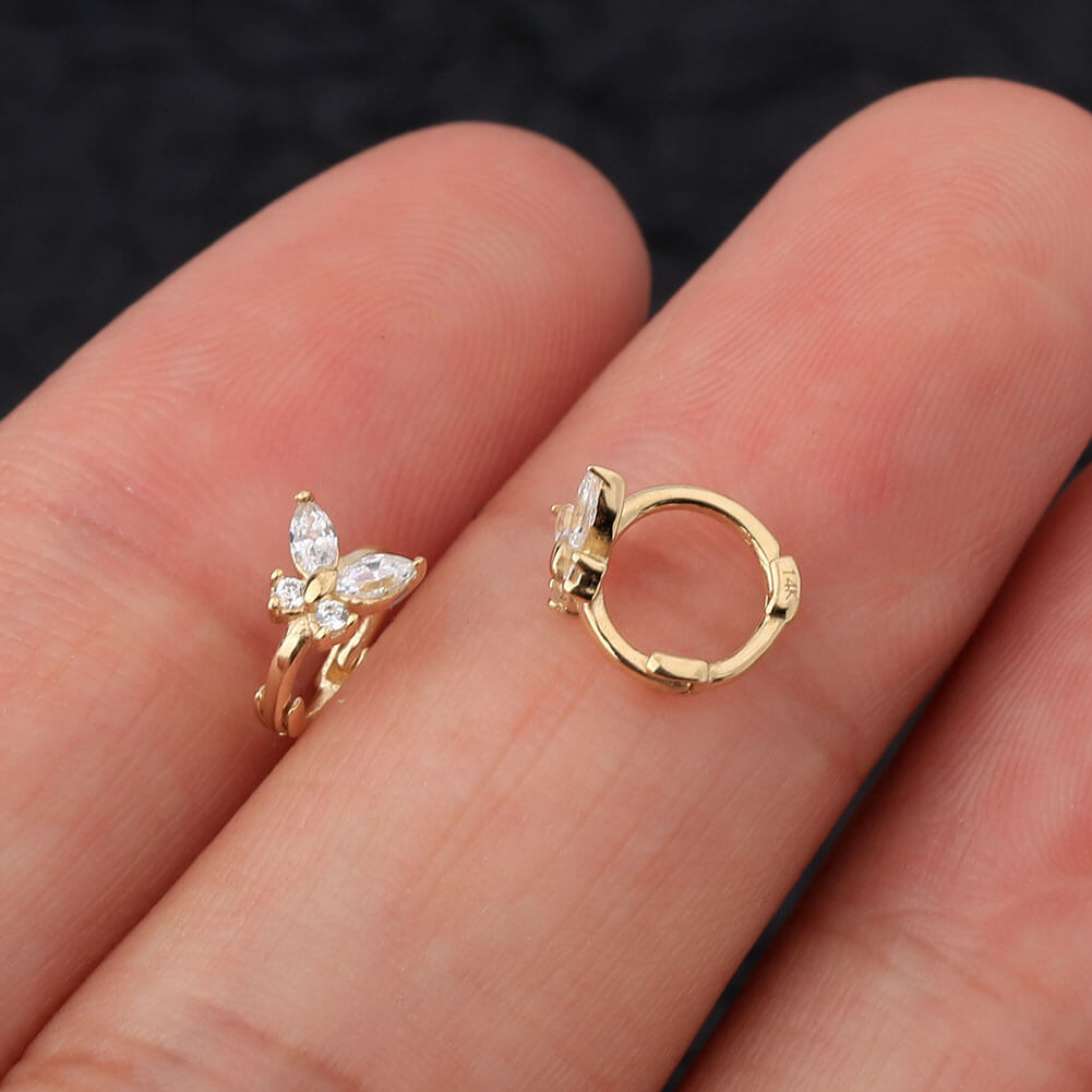 gold tragus hoop