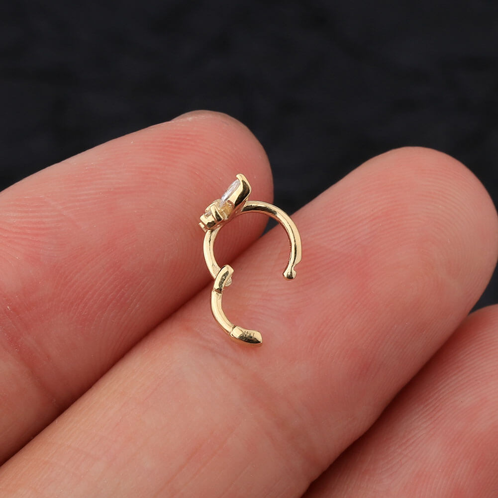 gold tragus hoop