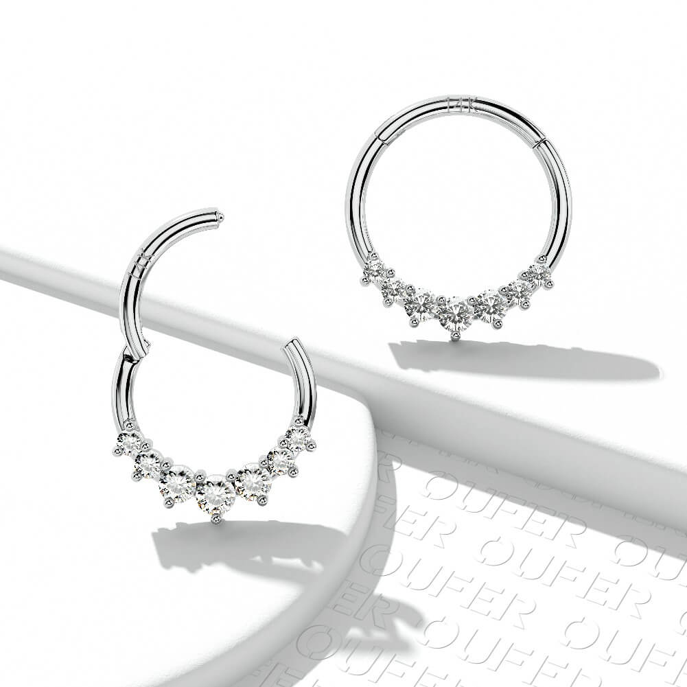 14k white gold daith jewelry