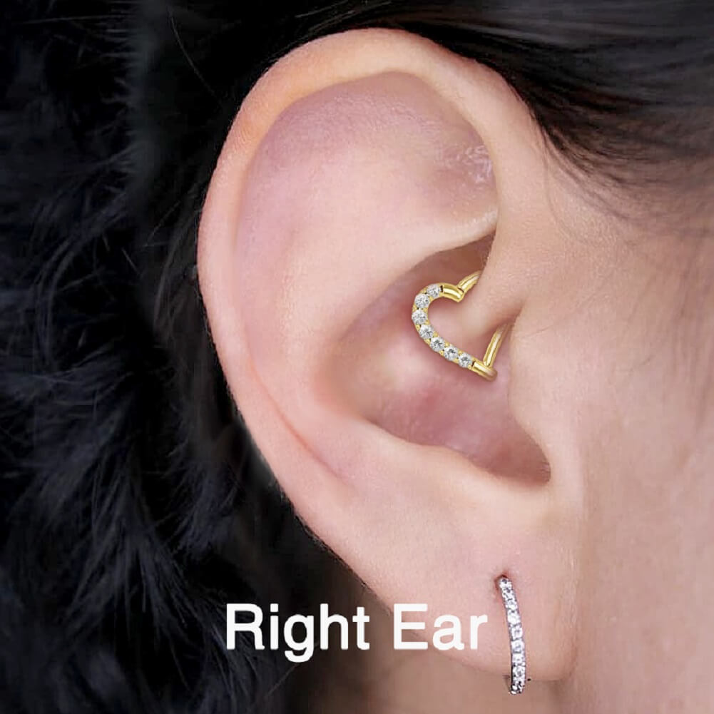 daith heart jewelry