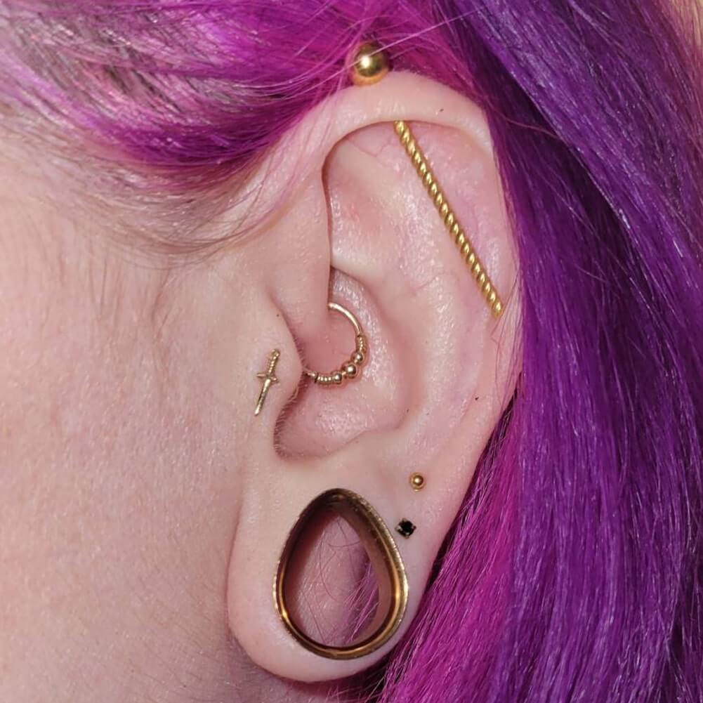 dagger tragus stud 