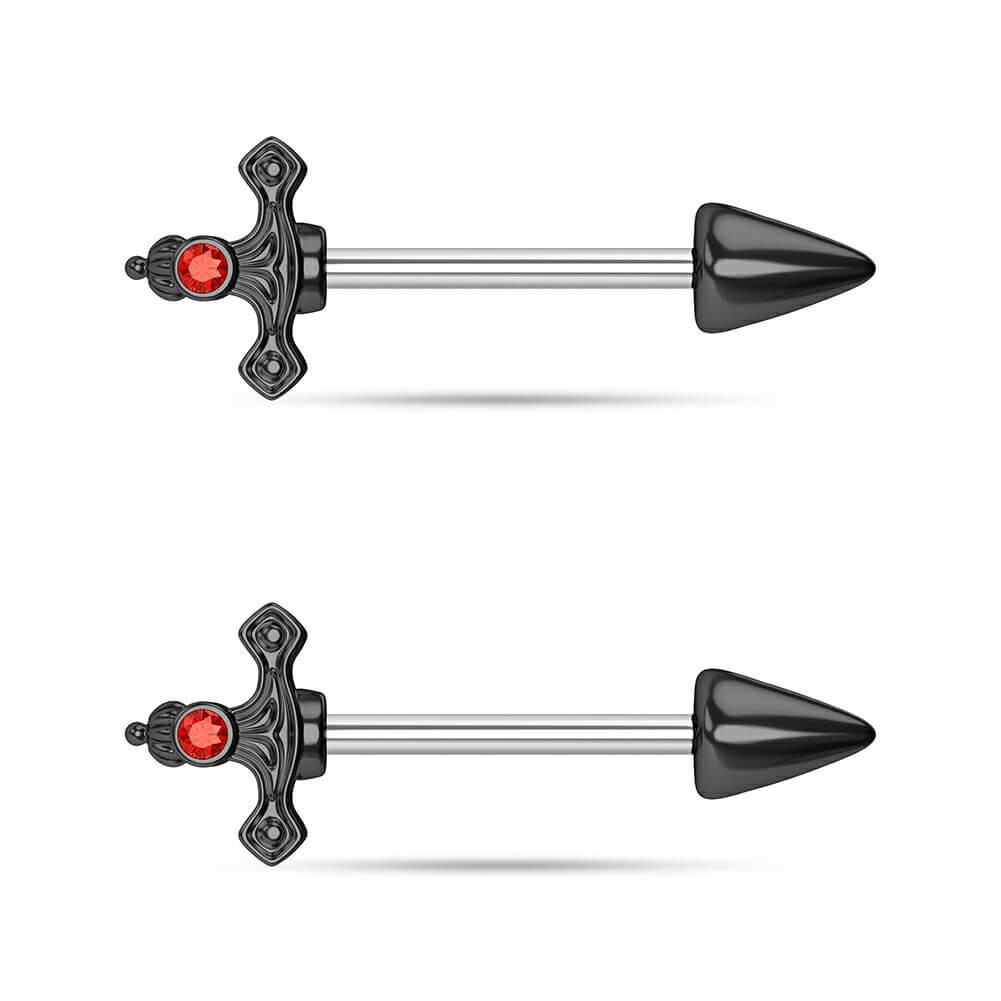 sword dagger nipple barbell