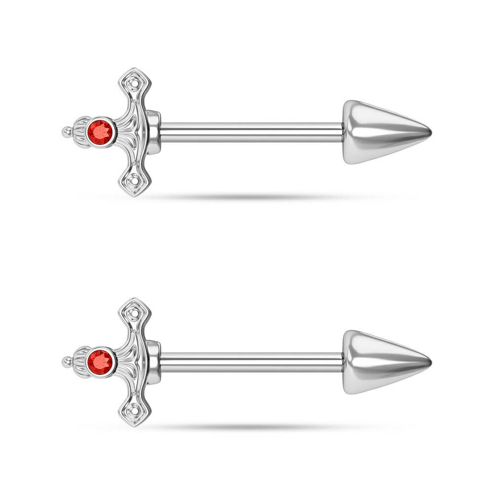 sword nipple barbell