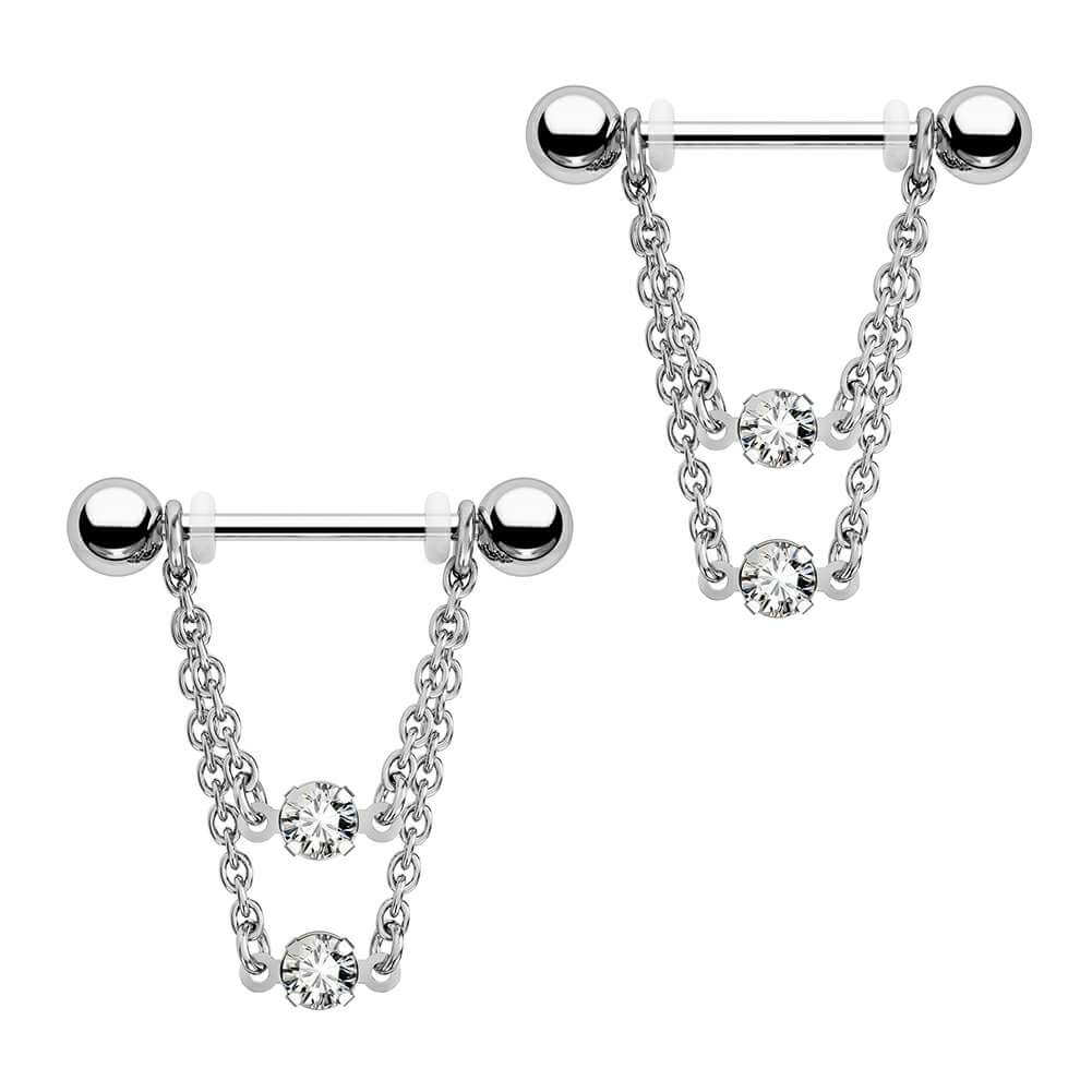 oufer nipple piercing chain