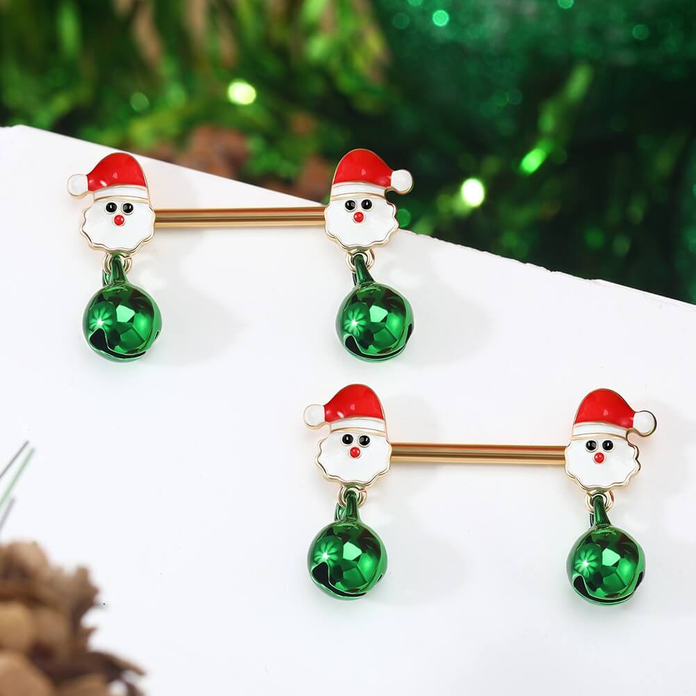 oufer body jewelry christmas nipple piercings