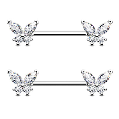 butterfly nipple piercing oufer body jewelry