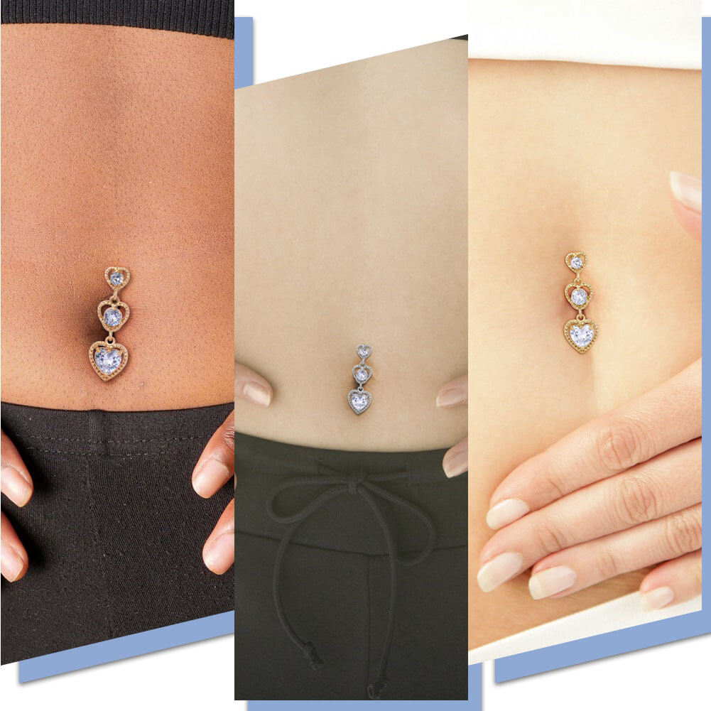 reverse belly button piercings