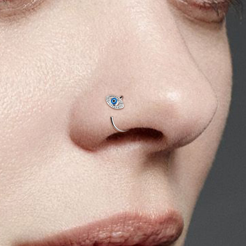 evil eye nose piercing