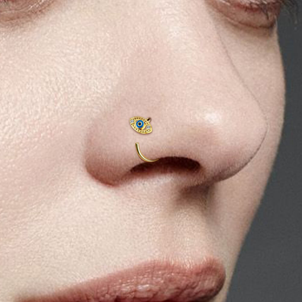 evil eye nose piercing