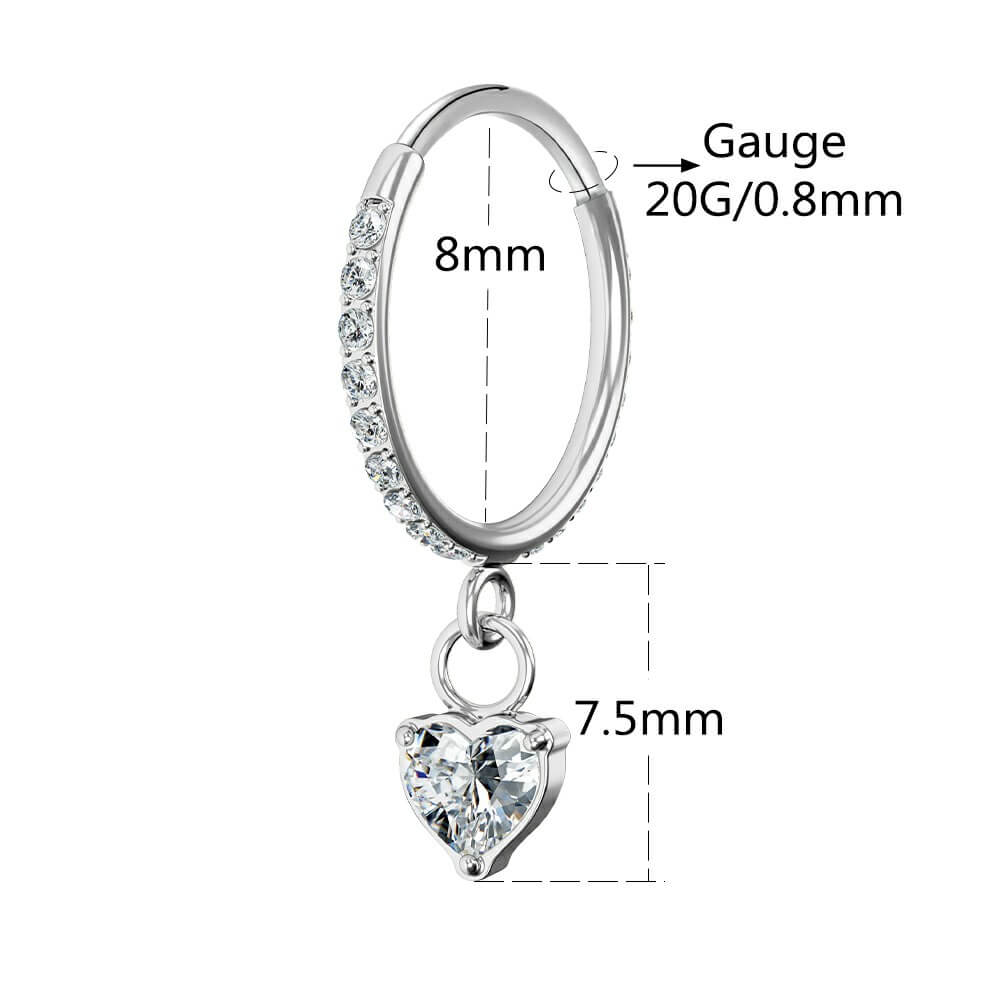 20g dangle nose hoop