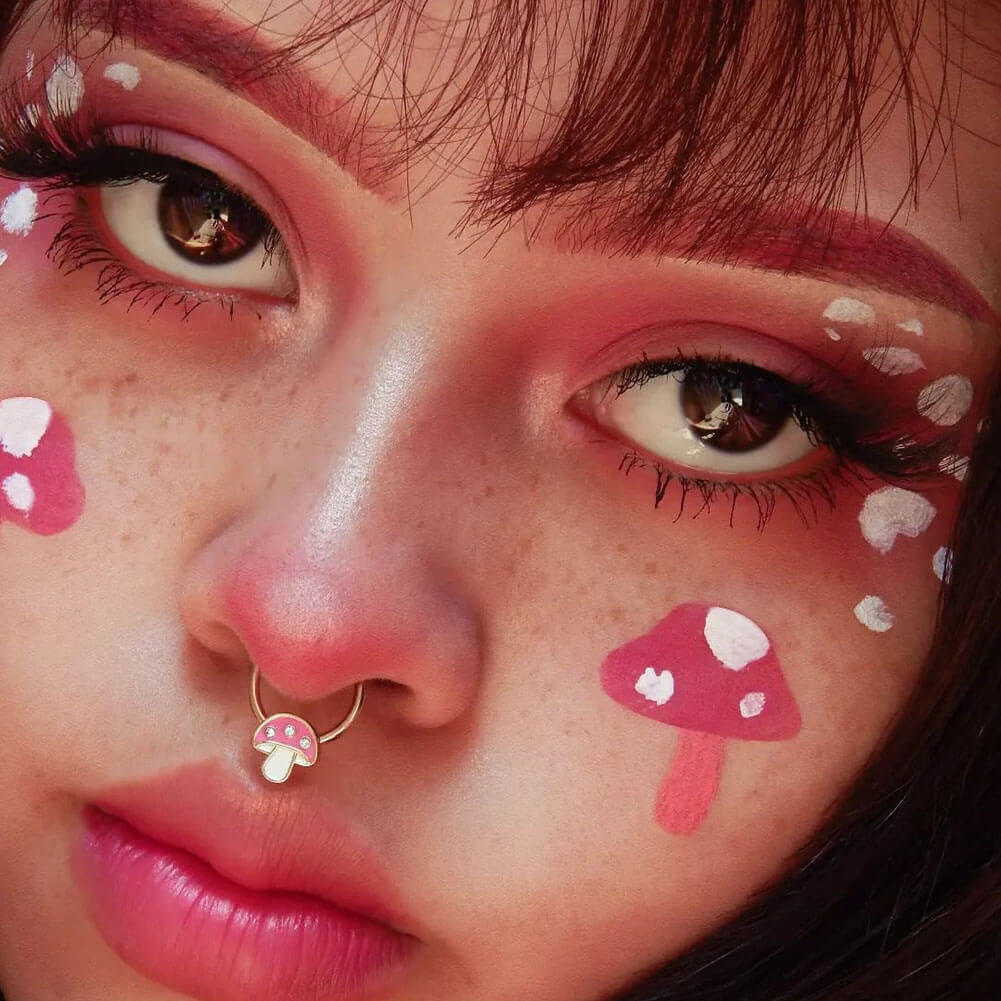 pink mushroom septum ring