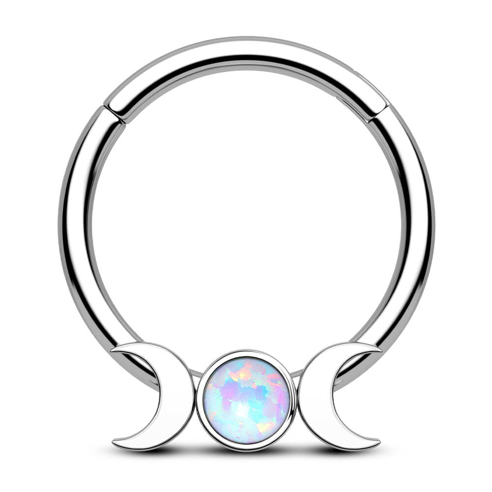 moon phase septum ring oufer body jewelry