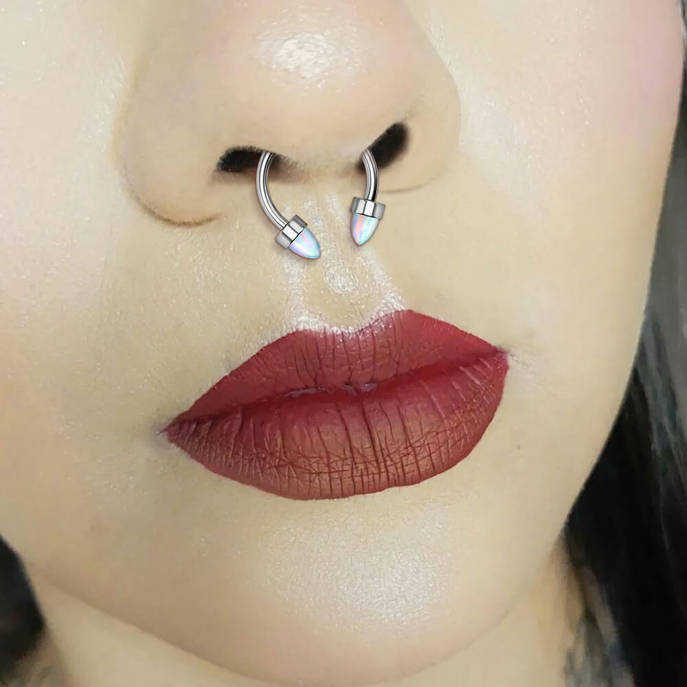 internally threaded septum jewelry