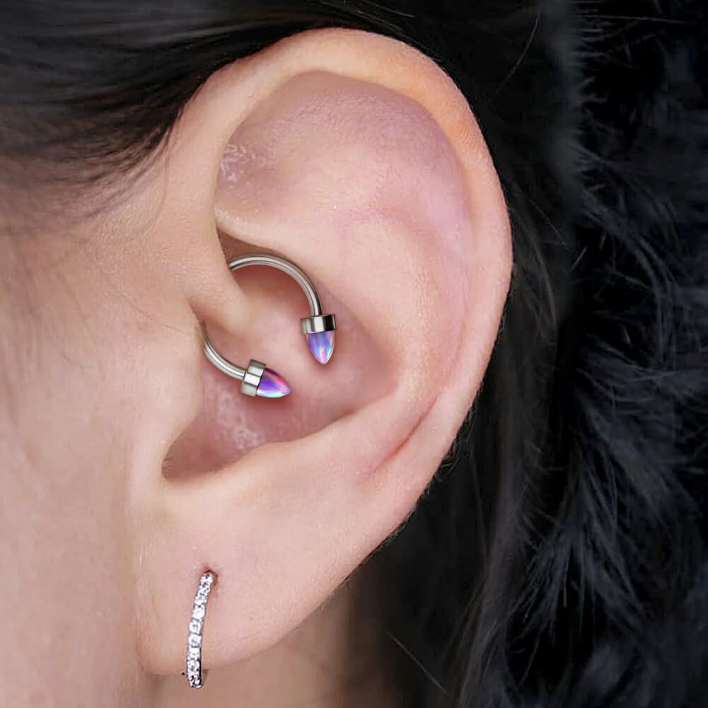 internally threaded daith jewelry