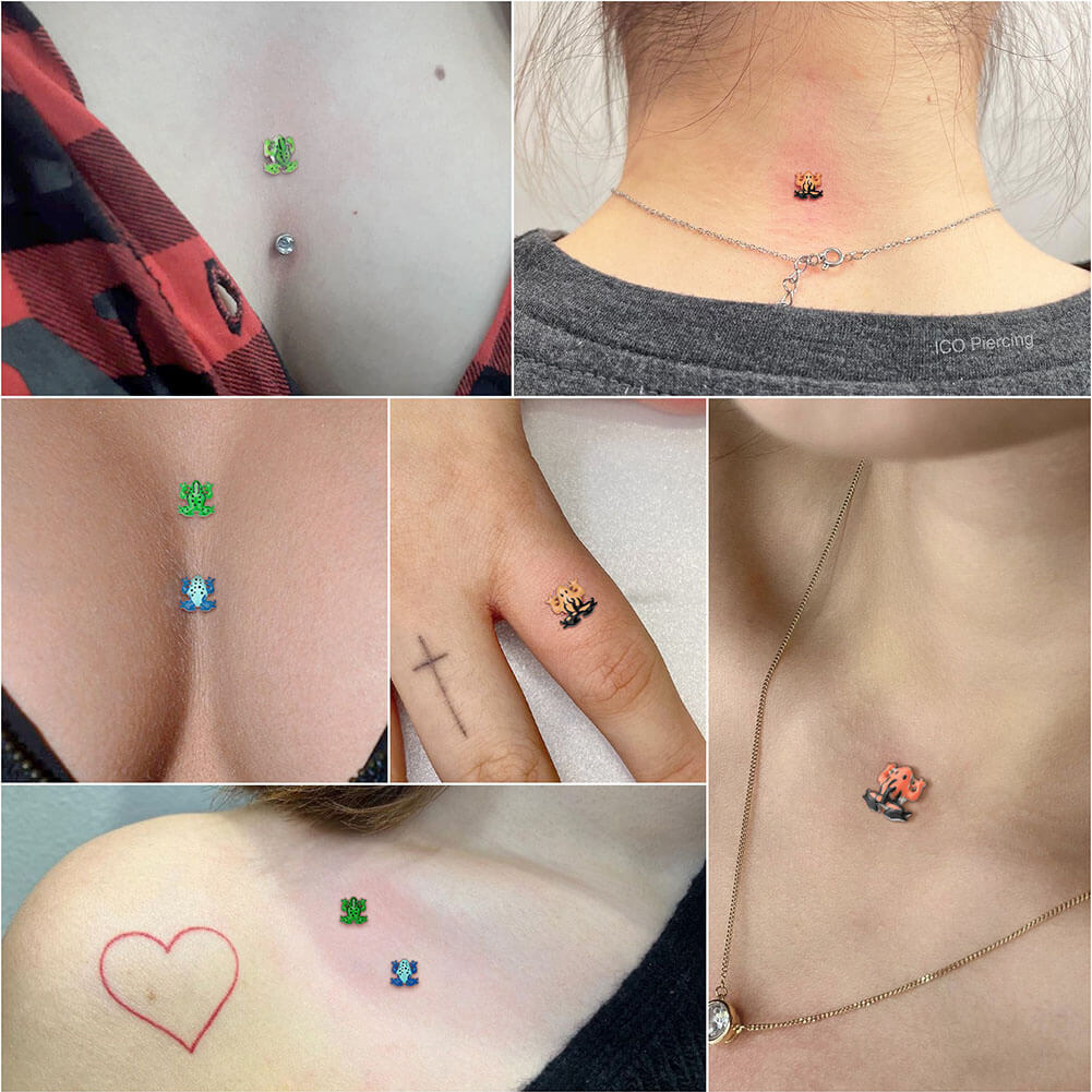 neck dermal piercing 