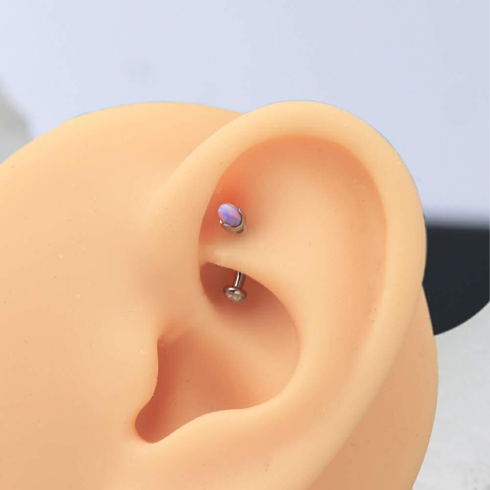 purple opal rook piercing