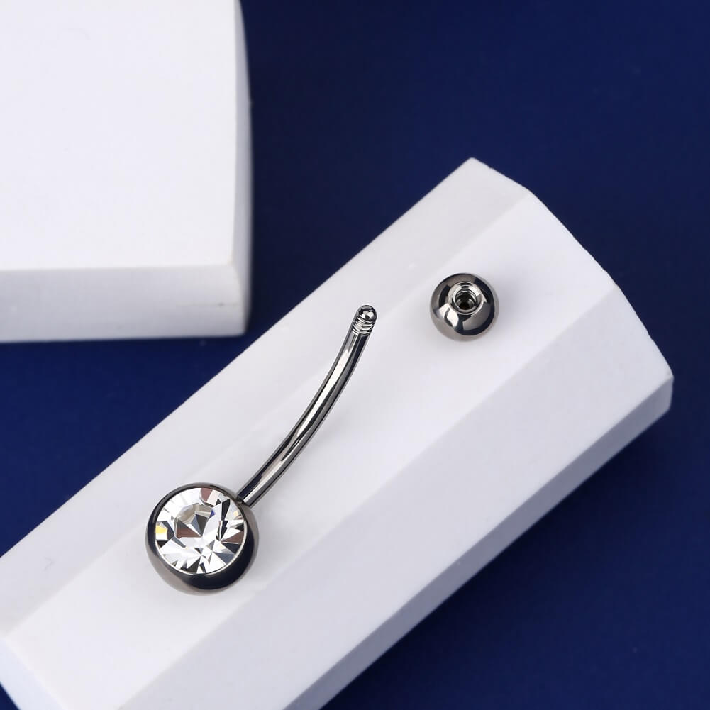 14g titanium belly ring