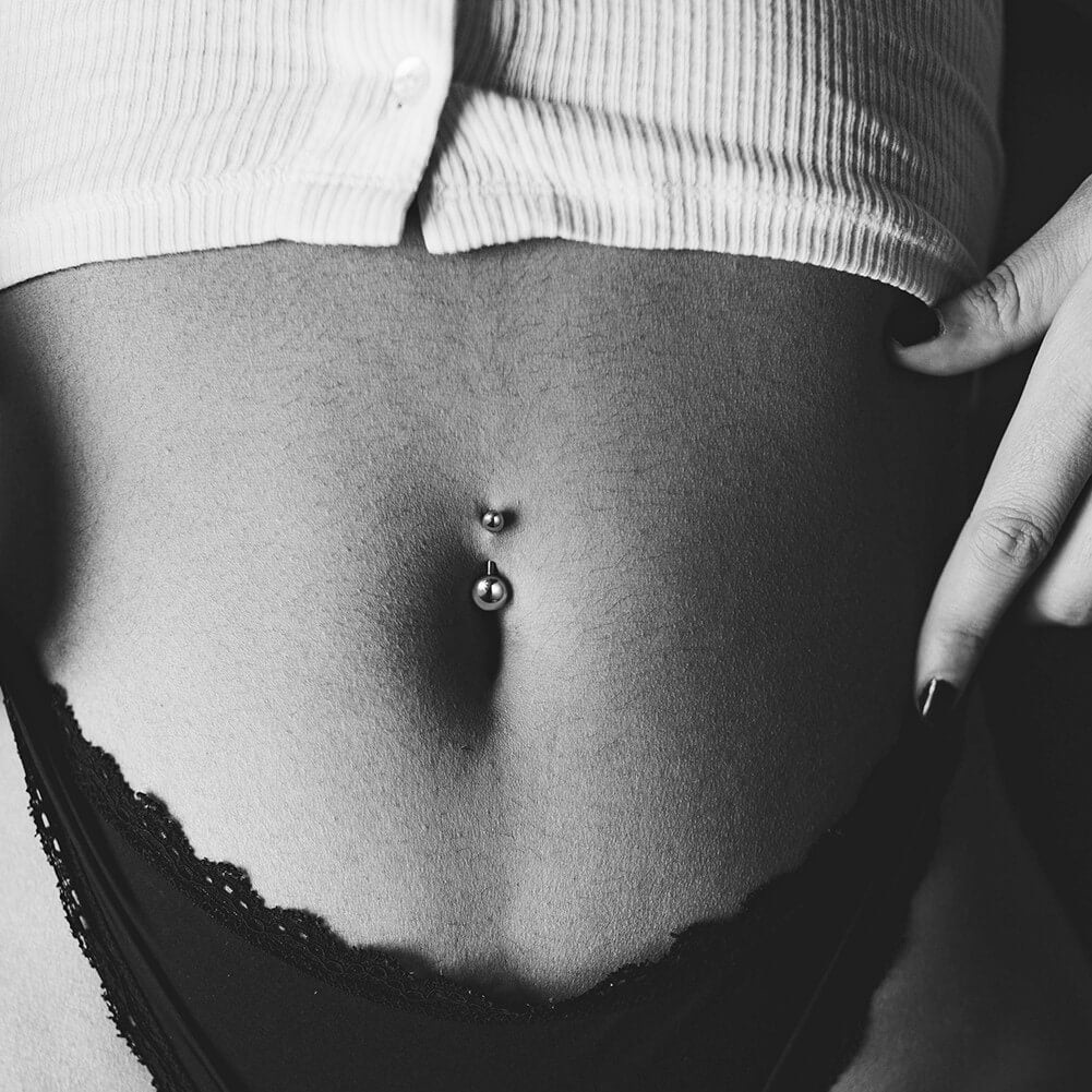 titanium belly piercing