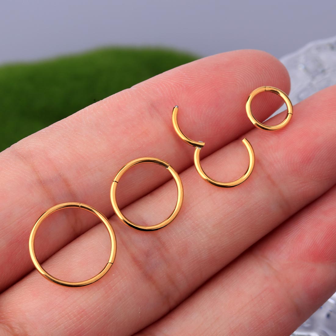 gold hinged nose ring