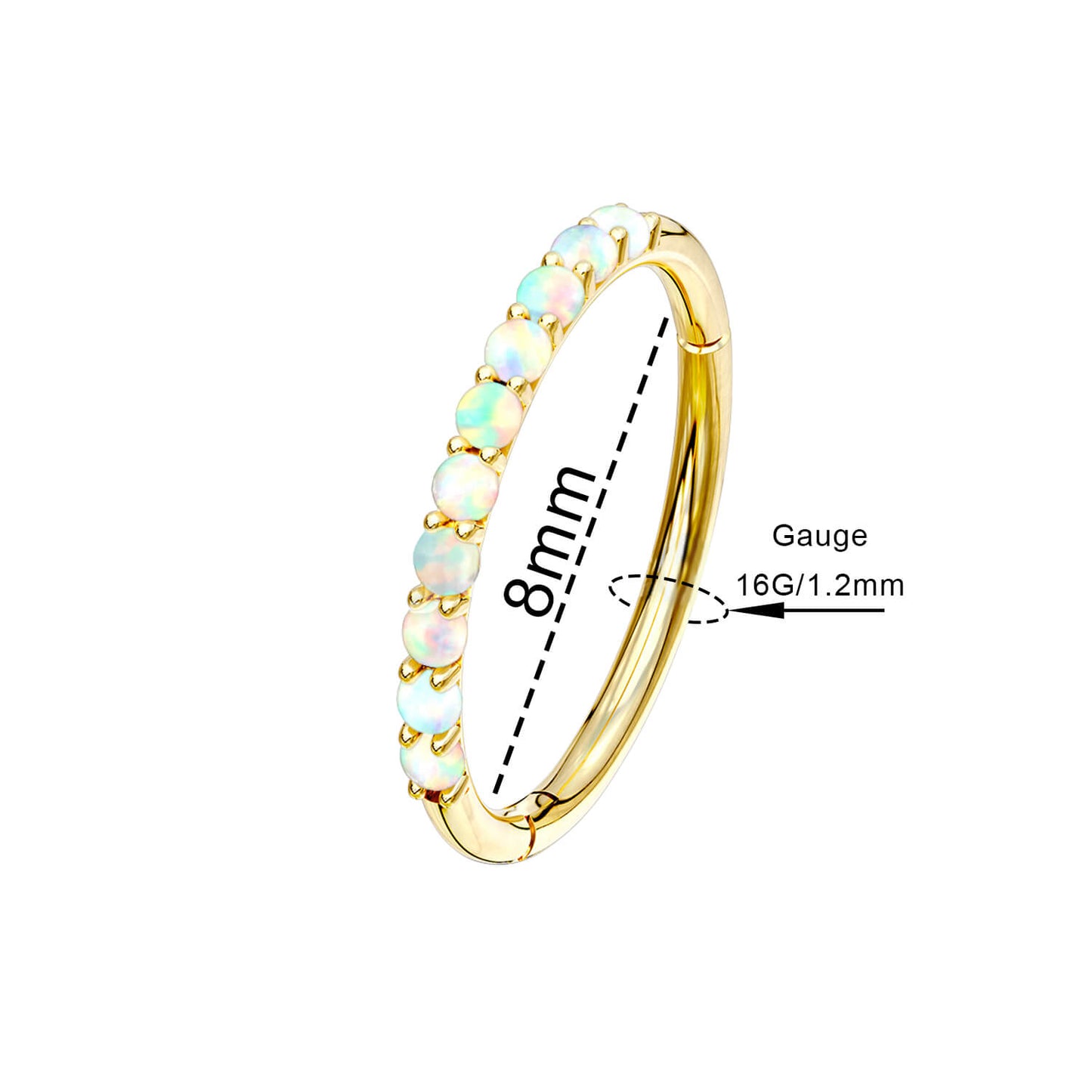 16g cartilage earring gold hoop