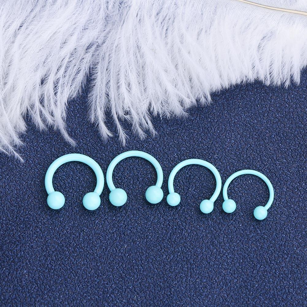 green septum horseshoe rings