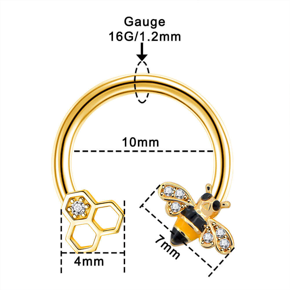 3 8 septum ring - OUFER BODY JEWELRY 