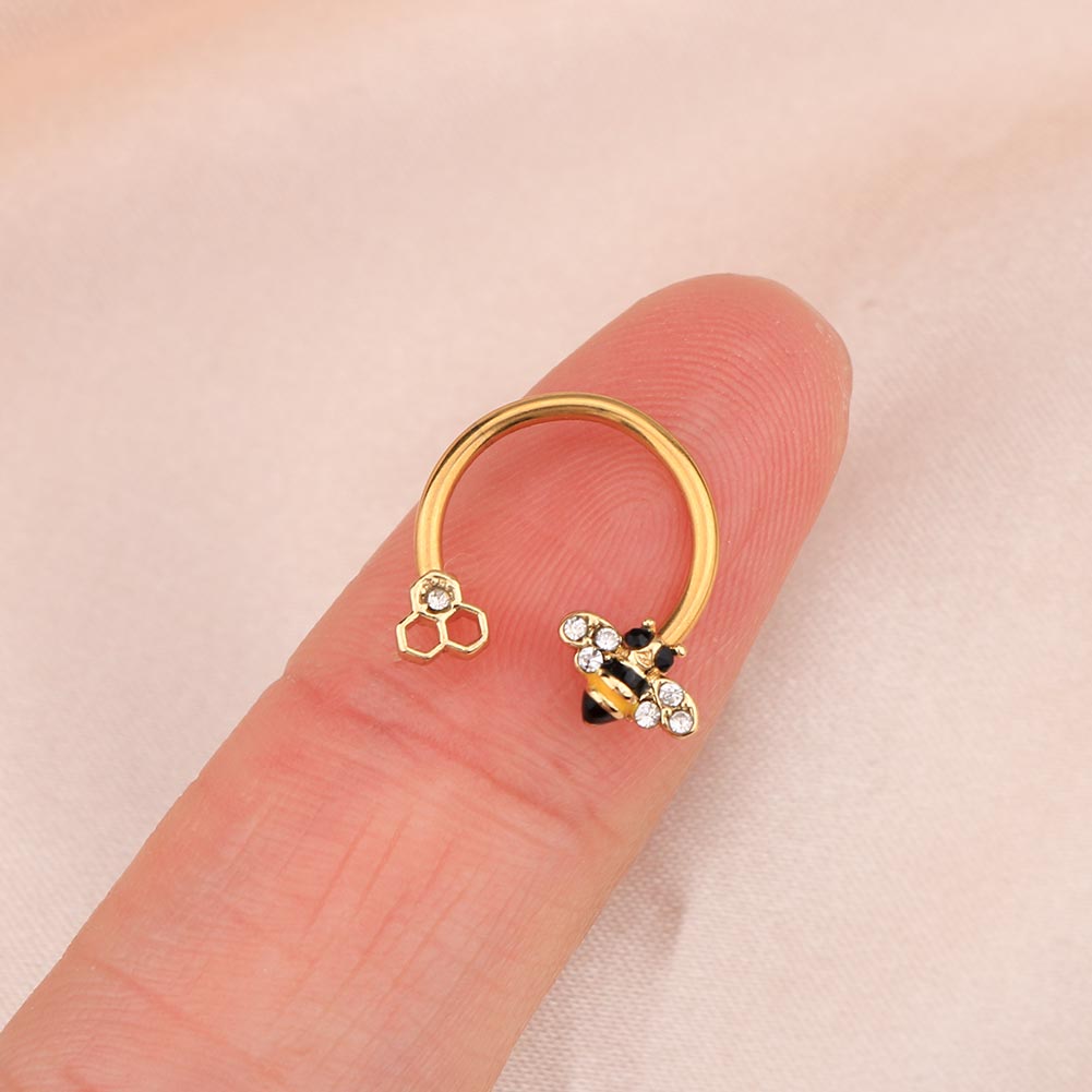 honey bee septum ring - OUFER BODY JEWELRY 