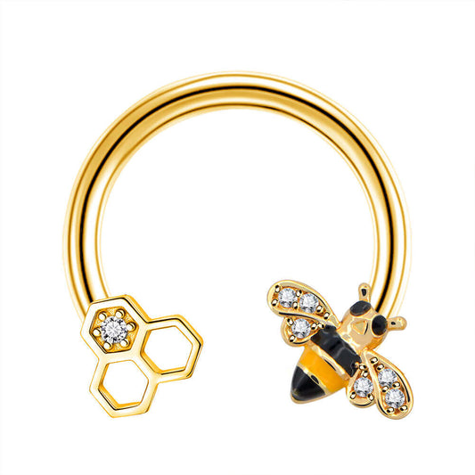 bee septum ring - OUFER BODY JEWELRY 