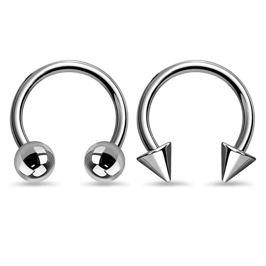 horseshoe and spike septum ring 