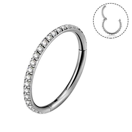 diamond nose hoop